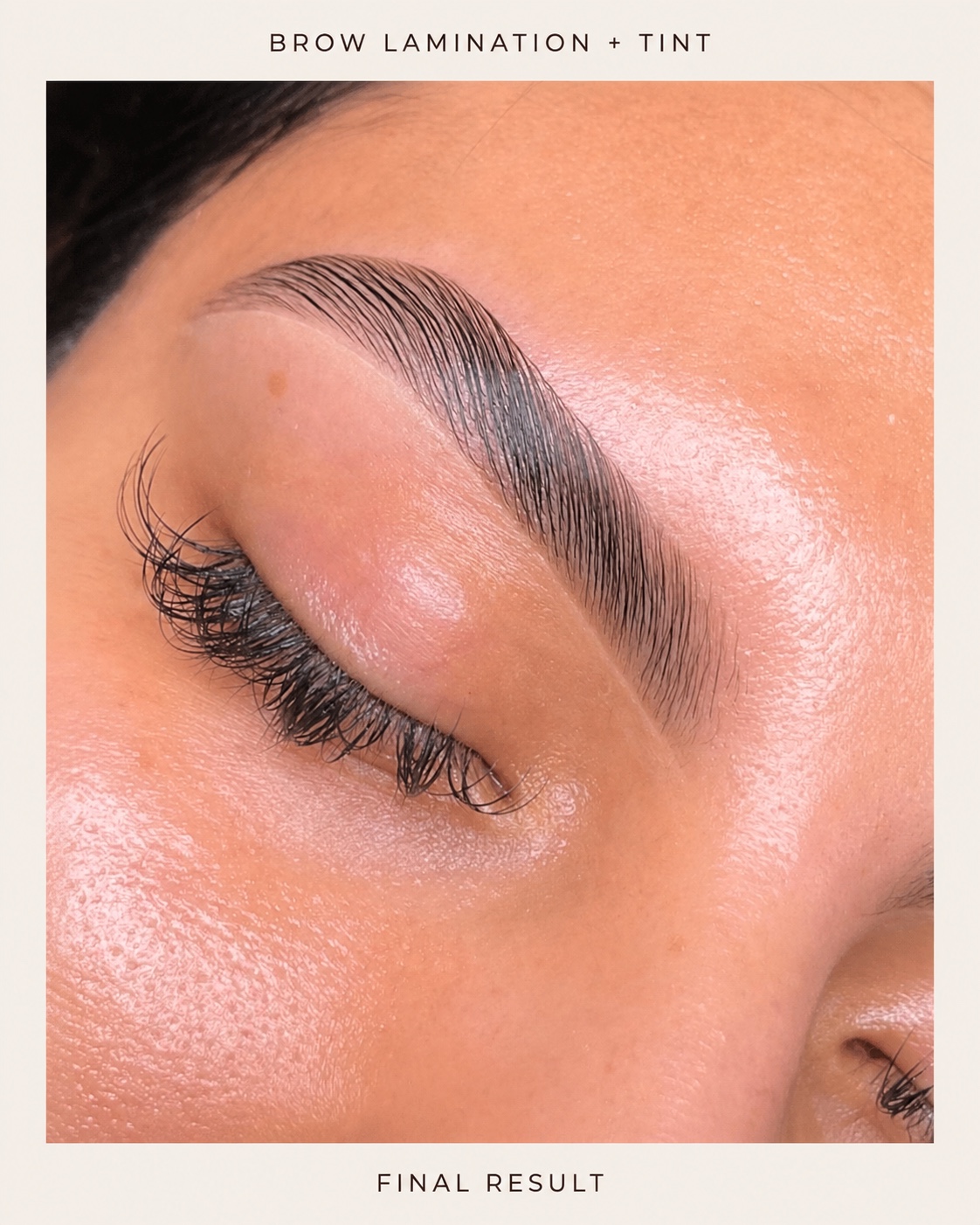 Brow Lamination + Tint final result by Riça at Dani Esthetics